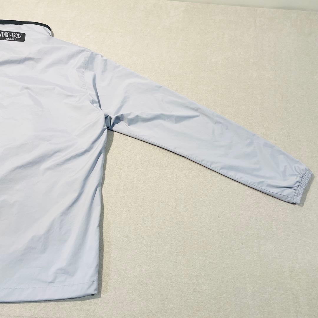 【美品!】23区GOLF テック系 フルジップ ナイロンジャケット L グレー