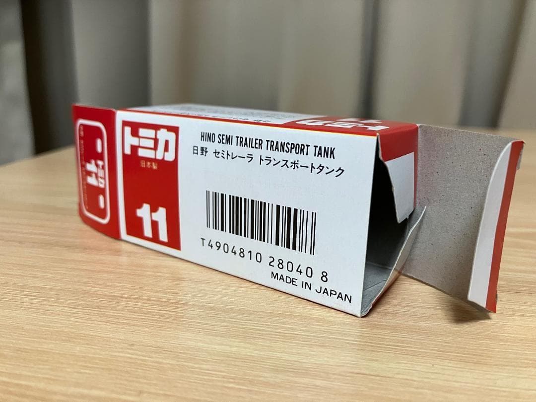 日本製トミカ　赤箱11　日野セミトレーラ　トランスポートタンク　デッドストック
