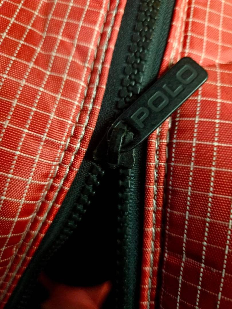 送料無料/超美品　POLO GOLF 赤 チェック柄 キャディバッグ