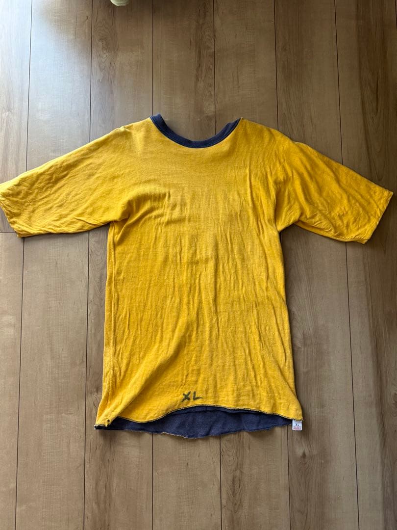 ヴィンテージ　アメリカンフットボールTシャツ ネイビー/イエロー