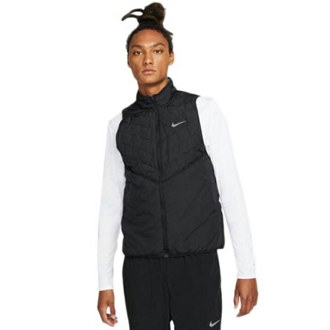 NIKE ランニングウェア ベスト 新品 メンズ アウターナイキ Lブラック