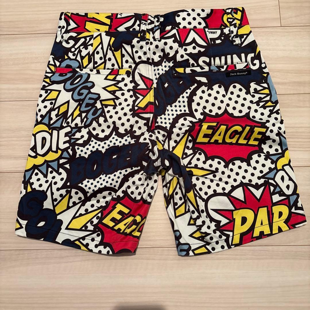 PEARLY GATES 総ロゴ、ジャックバニー　コミック風ショートパンツ