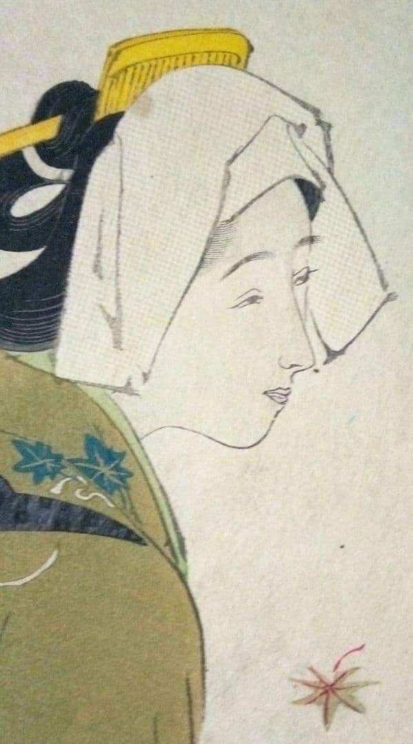 浮世絵、美人十二姿なが月、右田年英画