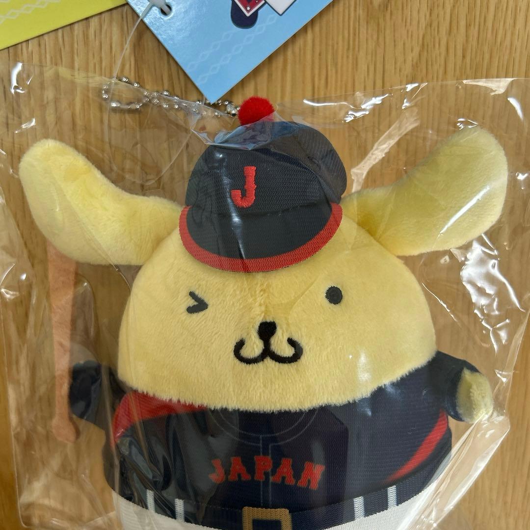 匿名配送　 ポムポムプリン　侍ジャパン　野球ユニフォーム ぬいぐるみ 2体セット
