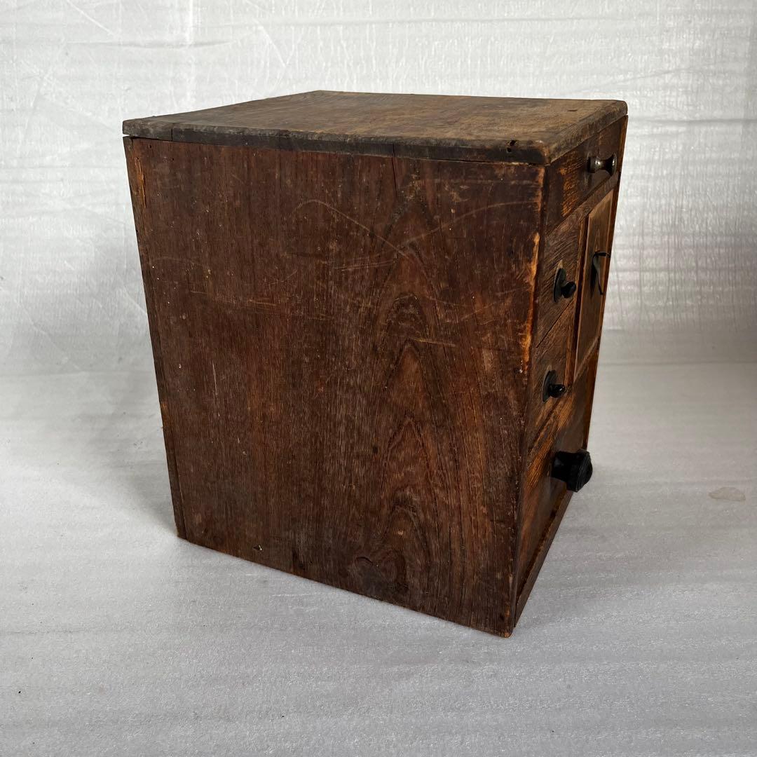 アンティーク　小物収納　天然木　小さくミニマルでカワイイ！　古道具　JAPAN
