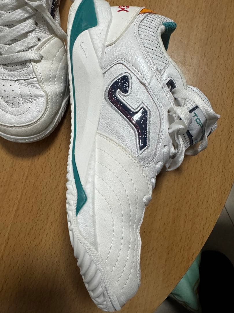 JOMA TOP FLEX フットサルシューズ ホワイト/ターコイズ