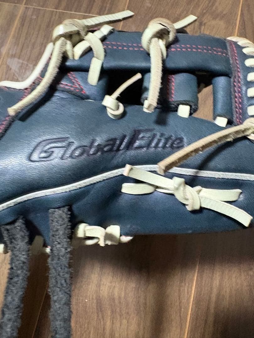 Global Elite 硬式野球グローブ 黒/ベージュ 守備練習用