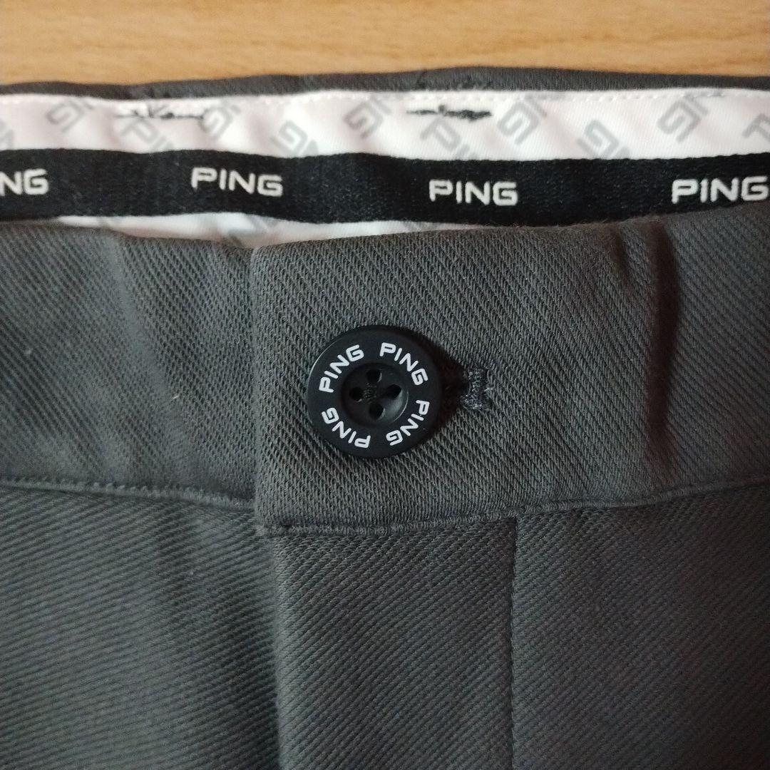 PING グレー パンツ　ゴルフ　美品　LLサイズ　シンプル