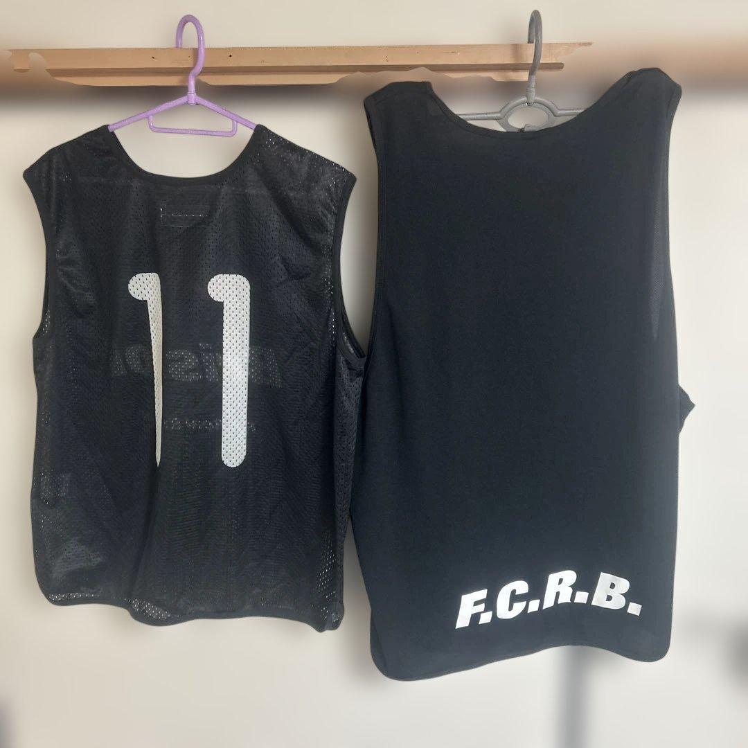 FC.Real Bristolメッシュ&ポリエステルタンクトップ ２枚セット黒