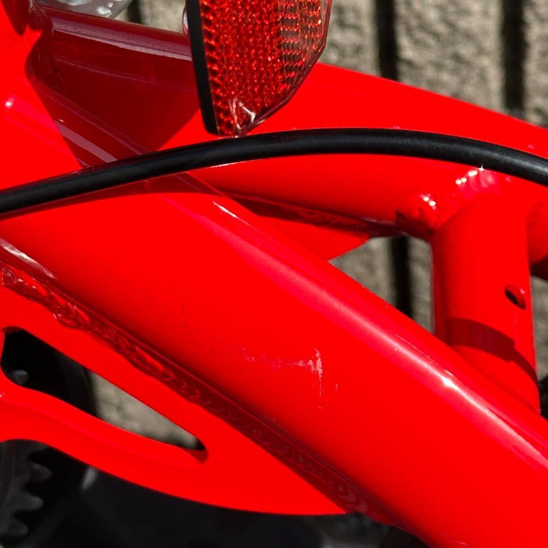 【概ね美品】LOG OUTRUNK アウトランク 折りたたみ自転車 レッド
