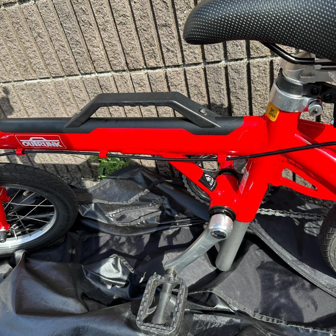 【概ね美品】LOG OUTRUNK アウトランク 折りたたみ自転車 レッド
