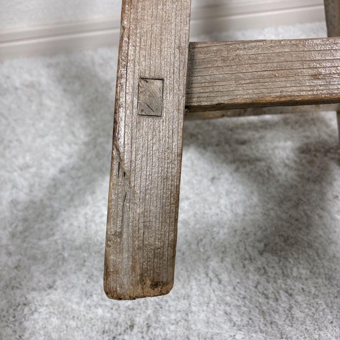 レトロ家具　丸椅子　木製スツール　古道具　古家具　昭和レトロ　飾台　アンティーク
