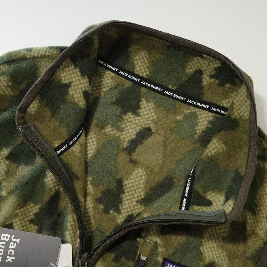 新品◆Jack Bunny! ツリー柄カモフラージュ フリースベスト