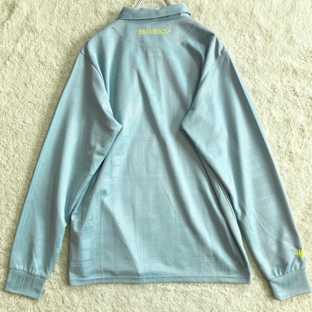 【極美品・近年モデル】BEAMS GOLF　ゴルフウェア　ポロシャツ　ロゴ刺繍