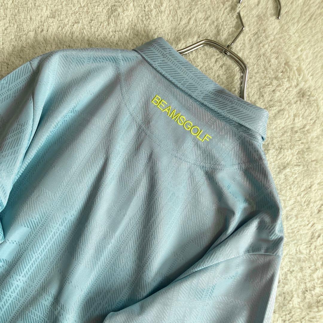【極美品・近年モデル】BEAMS GOLF　ゴルフウェア　ポロシャツ　ロゴ刺繍