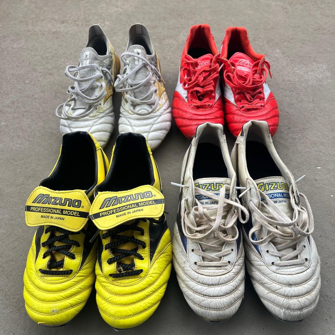単品不可Mizuno モレリア　サッカーシューズ 4足まとめ