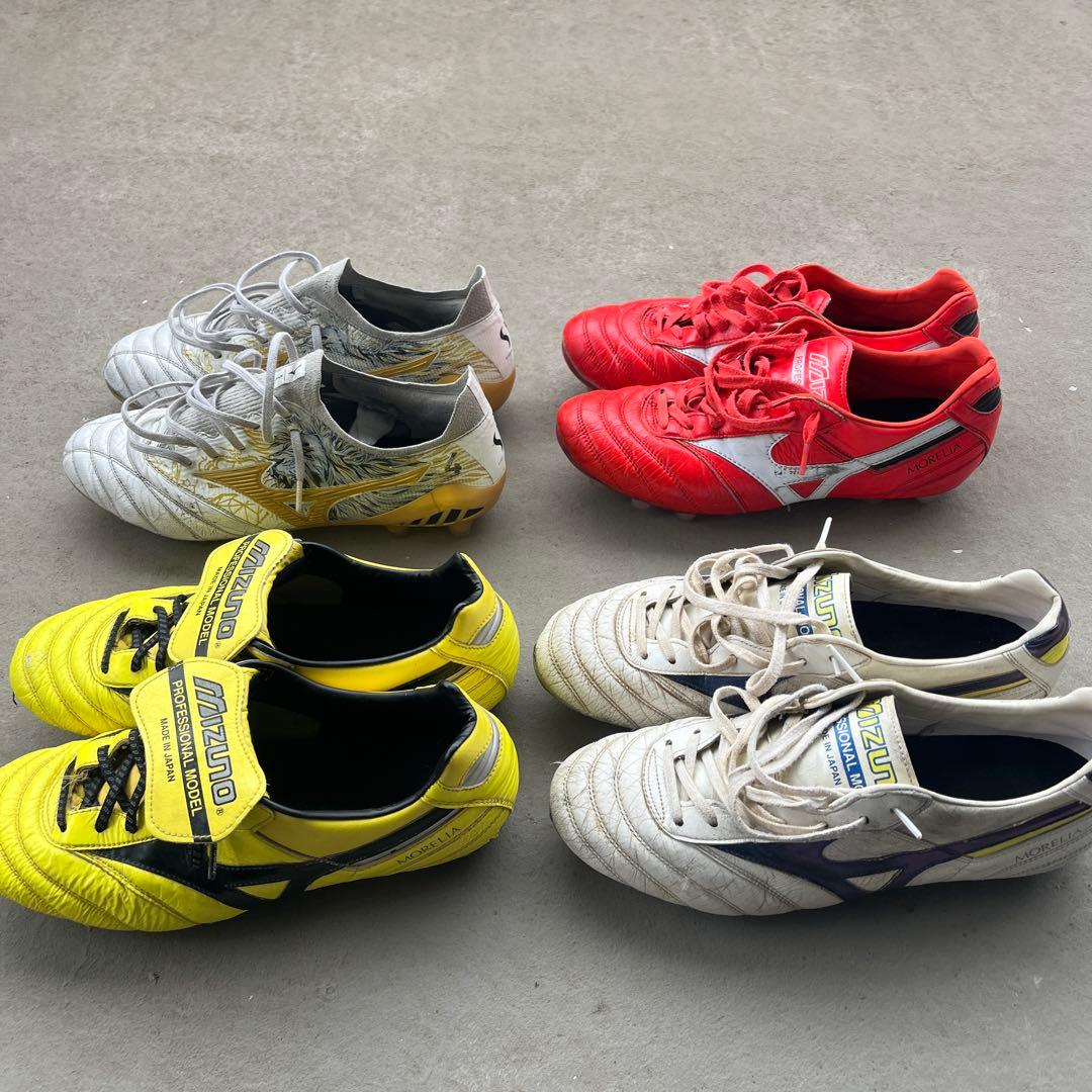 単品不可Mizuno モレリア　サッカーシューズ 4足まとめ