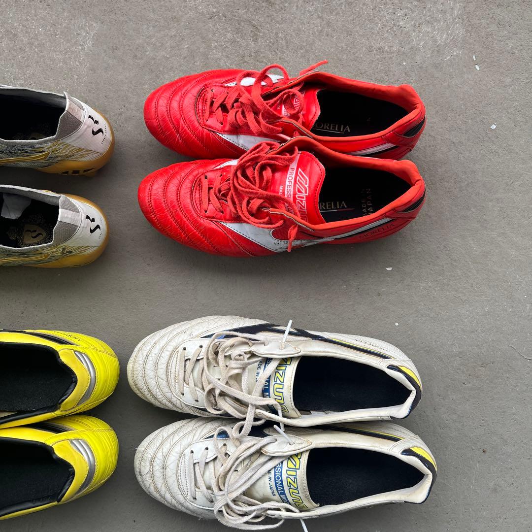 単品不可Mizuno モレリア　サッカーシューズ 4足まとめ