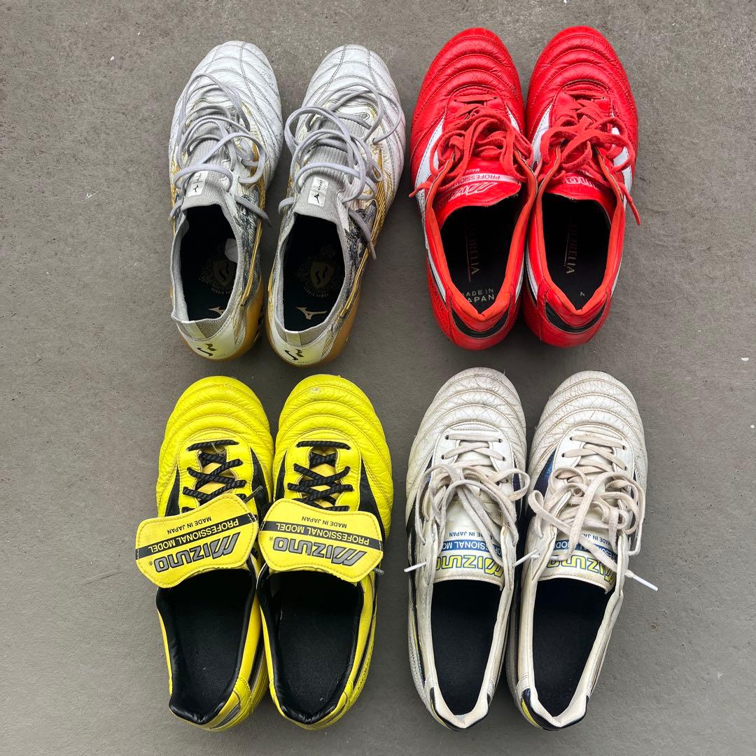 単品不可Mizuno モレリア　サッカーシューズ 4足まとめ