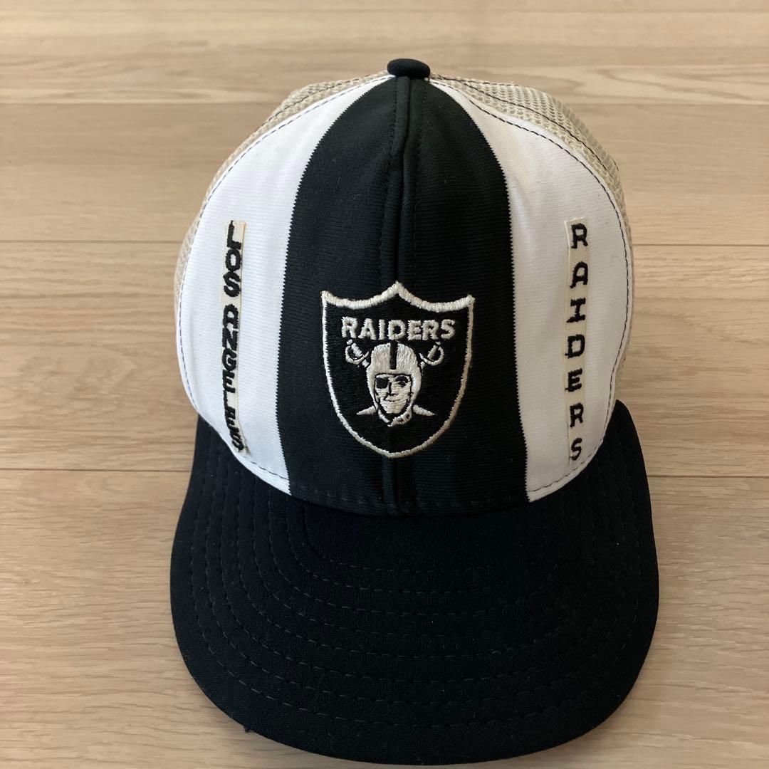 LOS ANGELES RAIDERS キャップAJDラッキーストライプ 80s