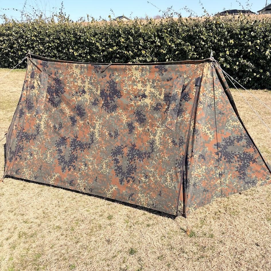 【希少】ドイツ軍 軍幕 パップテント ファスナー加工済み 2枚セット