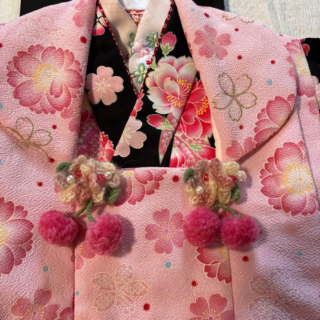 七五三　JAPAN style 三歳　 着物被布六点セット