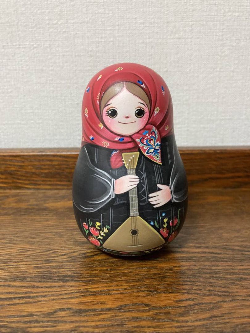 【baron】ロシア☆起き上がりこぼし猫, バラライカ&妖精マトリョーシカ