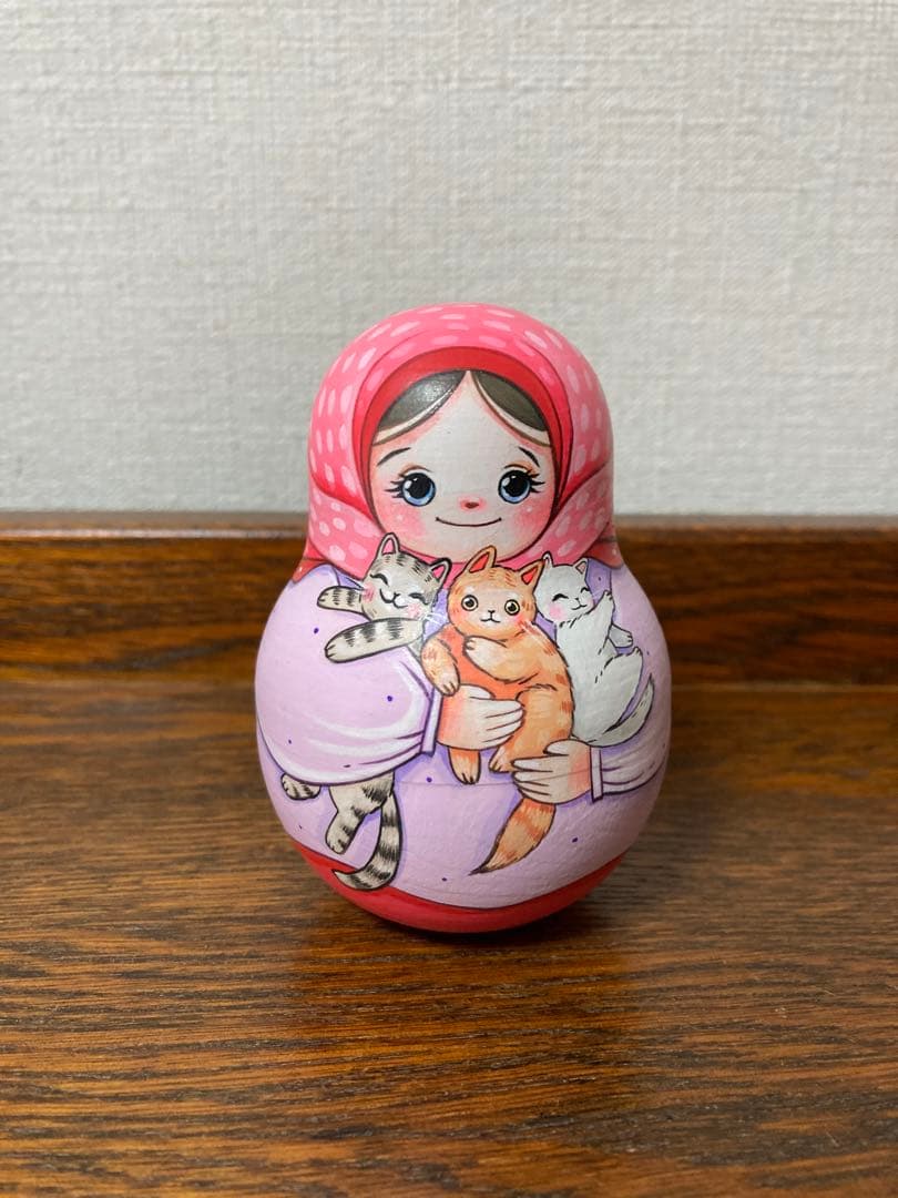 【baron】ロシア☆起き上がりこぼし猫, バラライカ&妖精マトリョーシカ