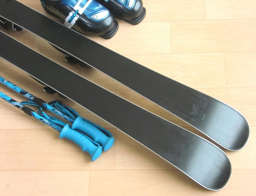 ■■送料無料■KAZAMA■子供用スキーフルセット■板126靴23■WAX済■■