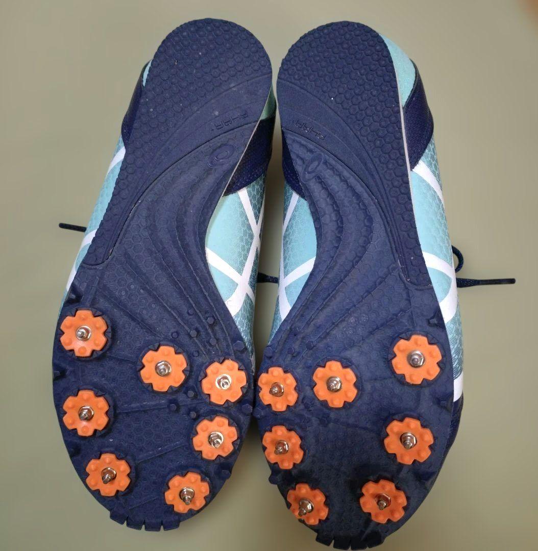 ASICS EFFORT スパイクシューズ 23,5 ネイビー/ミント