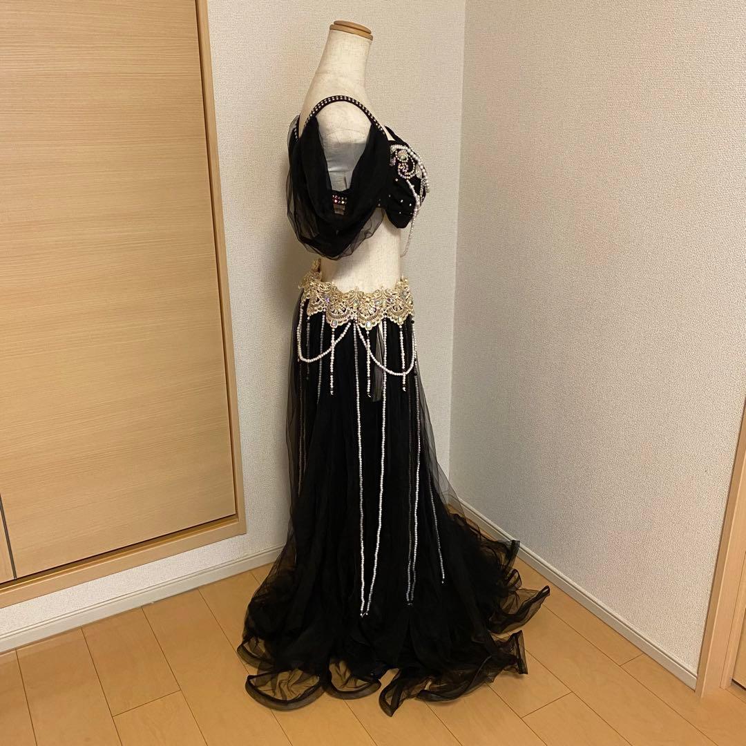 XXL ベリーダンス　衣装　黒　パール
