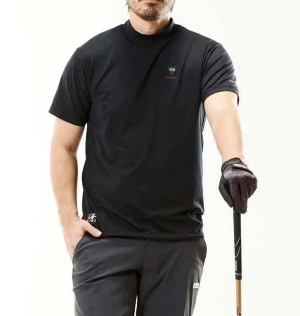 新品☆【SY32 GOLF】 G-002 EMBOSS STRETCH MOCK