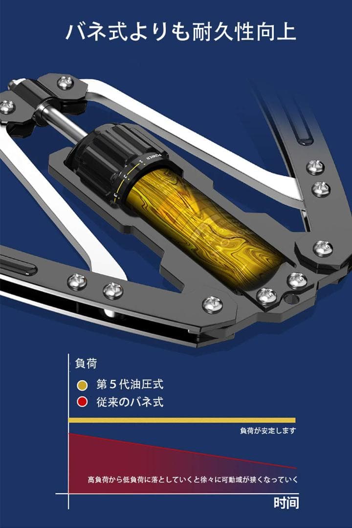アームバー 胸筋トレーニング 油圧式 筋トレグッズ 10～200kg調整可