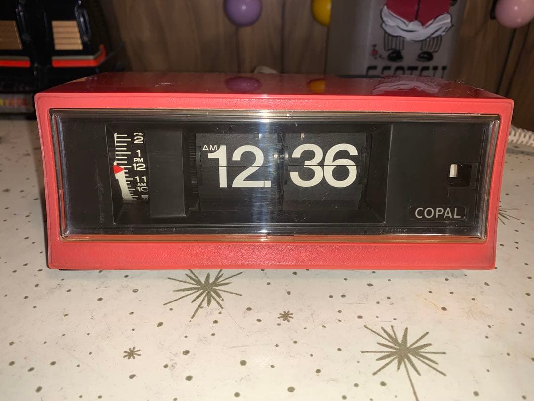 昭和レトロ　動作品　コパル　パタパタ時計　COPAL スペースエイジ　イームズ