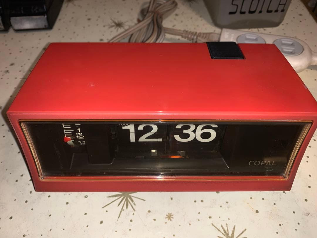 昭和レトロ　動作品　コパル　パタパタ時計　COPAL スペースエイジ　イームズ