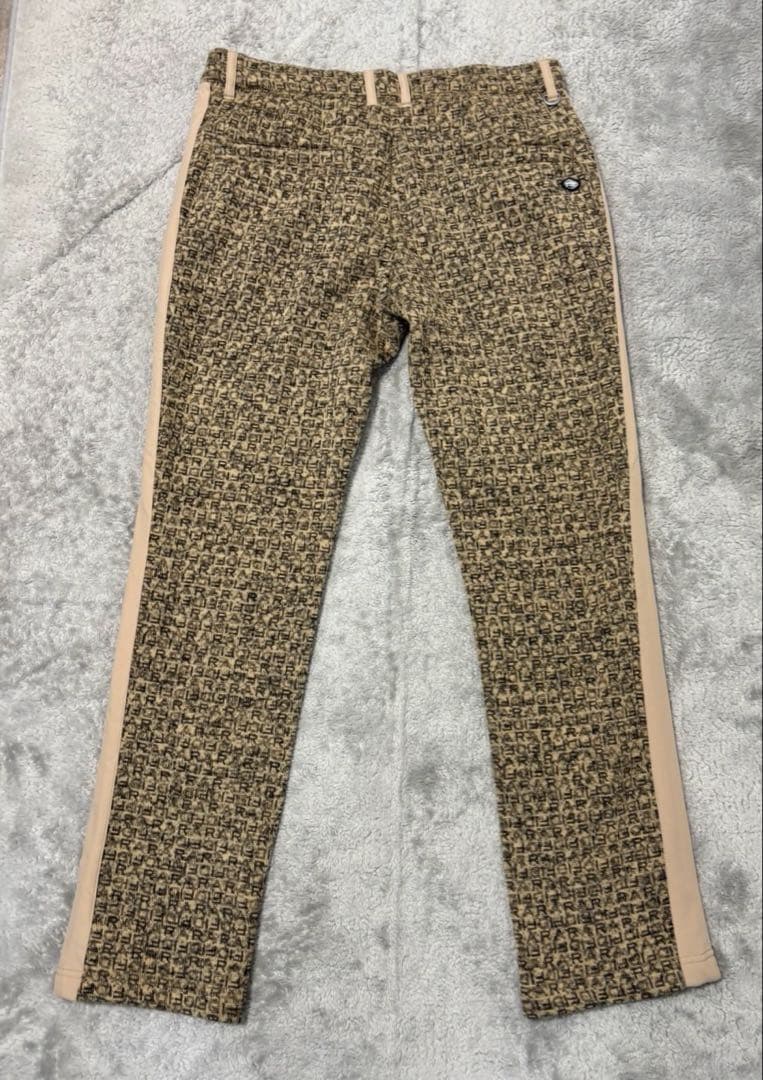 ★新品★ FIDRA ゴルフウェア メンズ 柄パンツ 裏起毛 防寒 ベージュ L