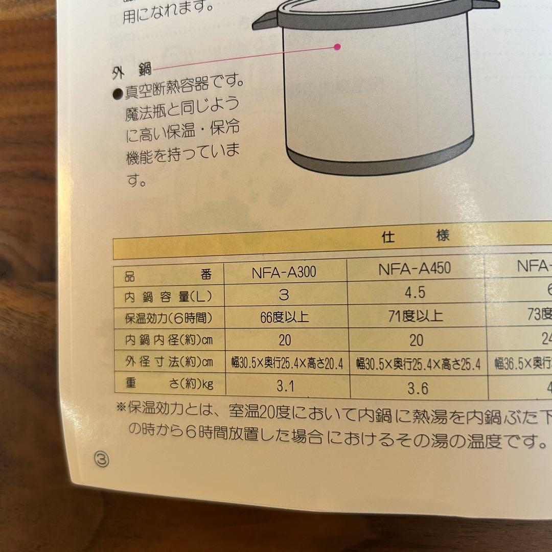 タイガー/TIGER保温調理鍋　まほうなべ　NFA-A450 4.5L