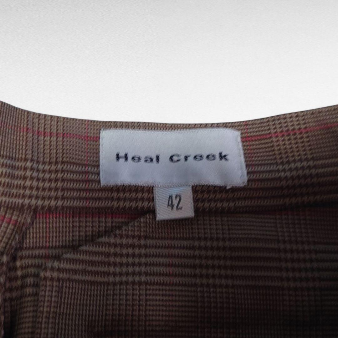 未使用 HealCreek ヒールクリーク グレンチェック キュロット ブラウン