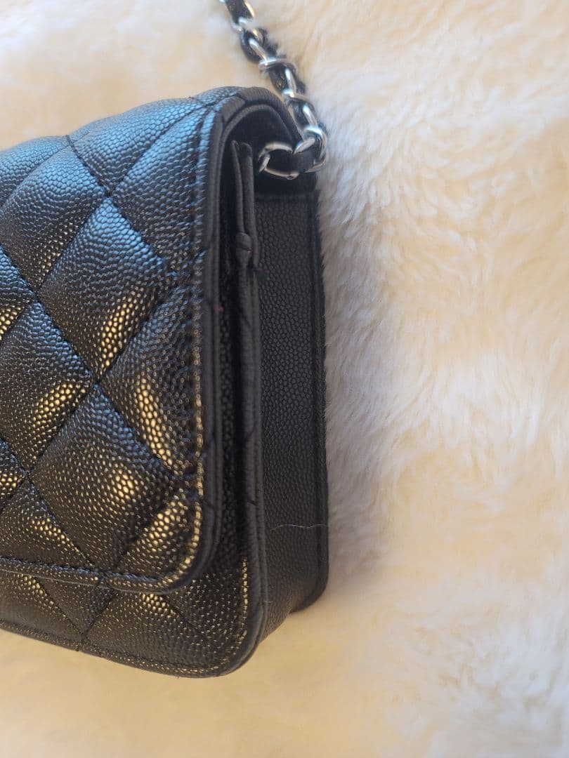 ノベルティ CHANEL ブラック キルティング ショルダーバッグ