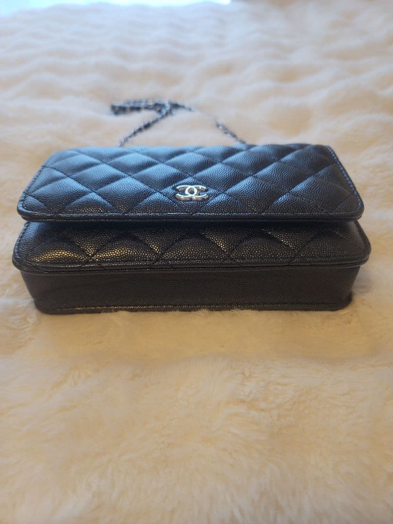 ノベルティ CHANEL ブラック キルティング ショルダーバッグ