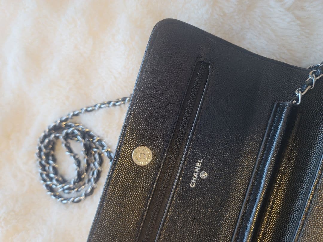 ノベルティ CHANEL ブラック キルティング ショルダーバッグ