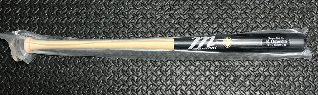 新品 プロ支給品 硬式 木製 バット マルッチ マルーチ NPBマーク 岡本和真