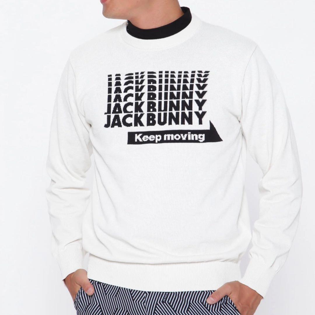 Jack Bunny!! DRY MIXクルーネックニットプルオーバー／ホワイト