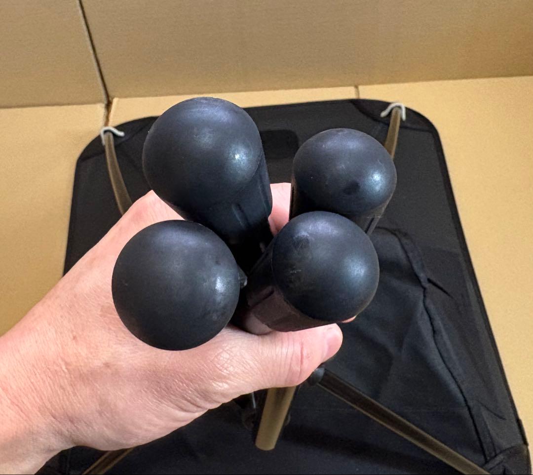 【ほぼ新品】Helinox タクティカル スイベルチェア（ブラック）　＊ゴム脚付