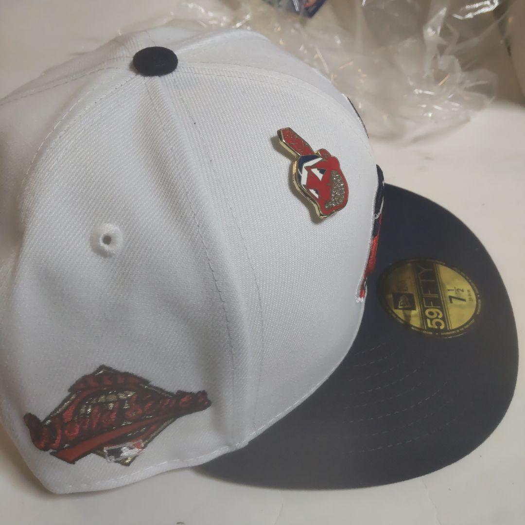 New Era 59FIFTY キャップ 7 1/2 ホワイト/ネイビー