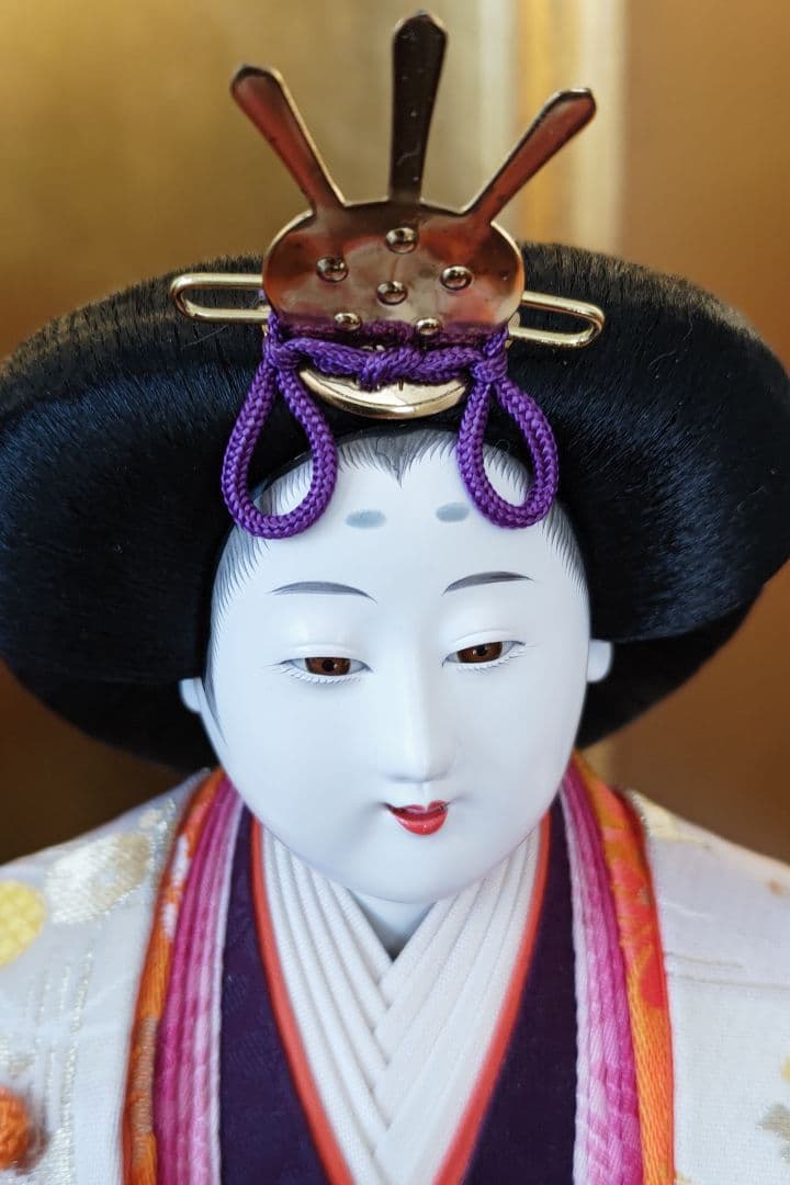 7段飾りお雛様セットのお内裏さま、台座、屏風のみの出品デッドストック品