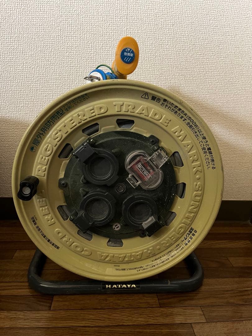 ハタヤ　ブレーカ付コードリールBX-301K　30m　屋外用過負荷漏電保護兼用
