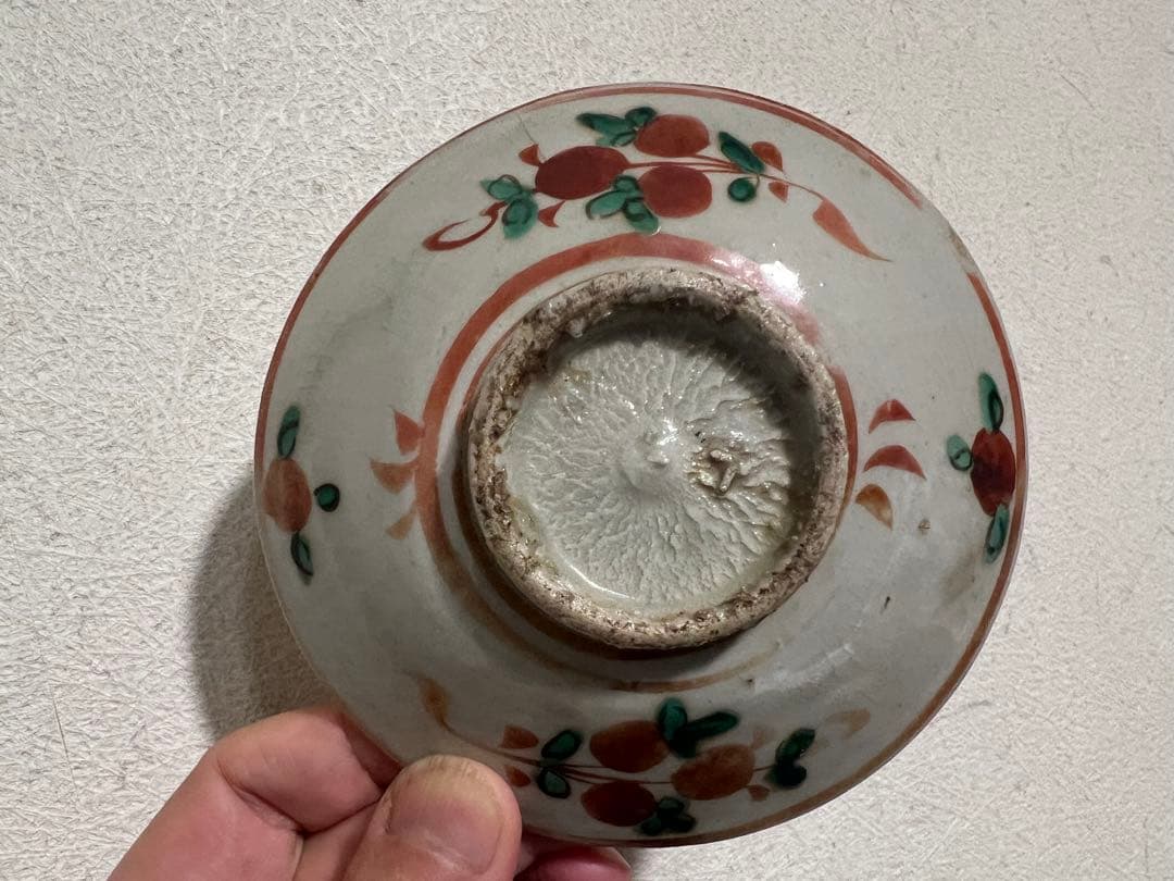 明朝 明時代 中国 呉須赤絵 小皿 花紋 懐石 茶道 茶道具 骨董 古美術