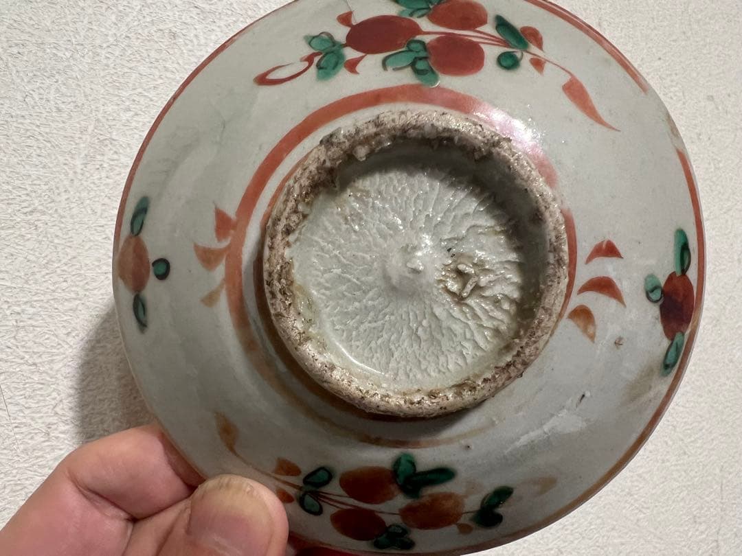 明朝 明時代 中国 呉須赤絵 小皿 花紋 懐石 茶道 茶道具 骨董 古美術