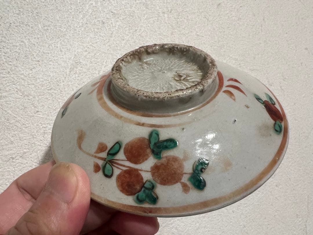 明朝 明時代 中国 呉須赤絵 小皿 花紋 懐石 茶道 茶道具 骨董 古美術